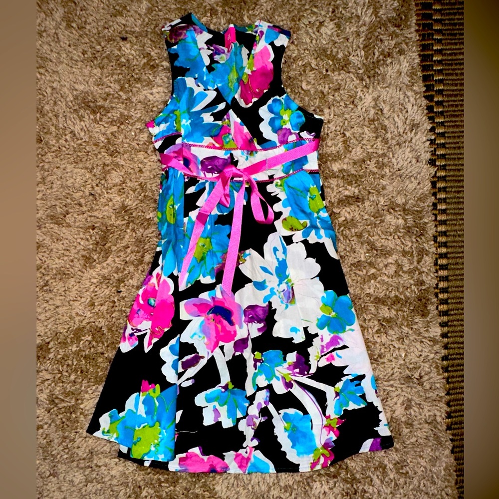 Girls floral print dress 8 - Picture 1 of 5